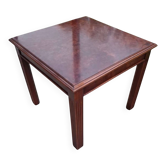 Side table in mahogany burl – Neoclassical style, 1970s