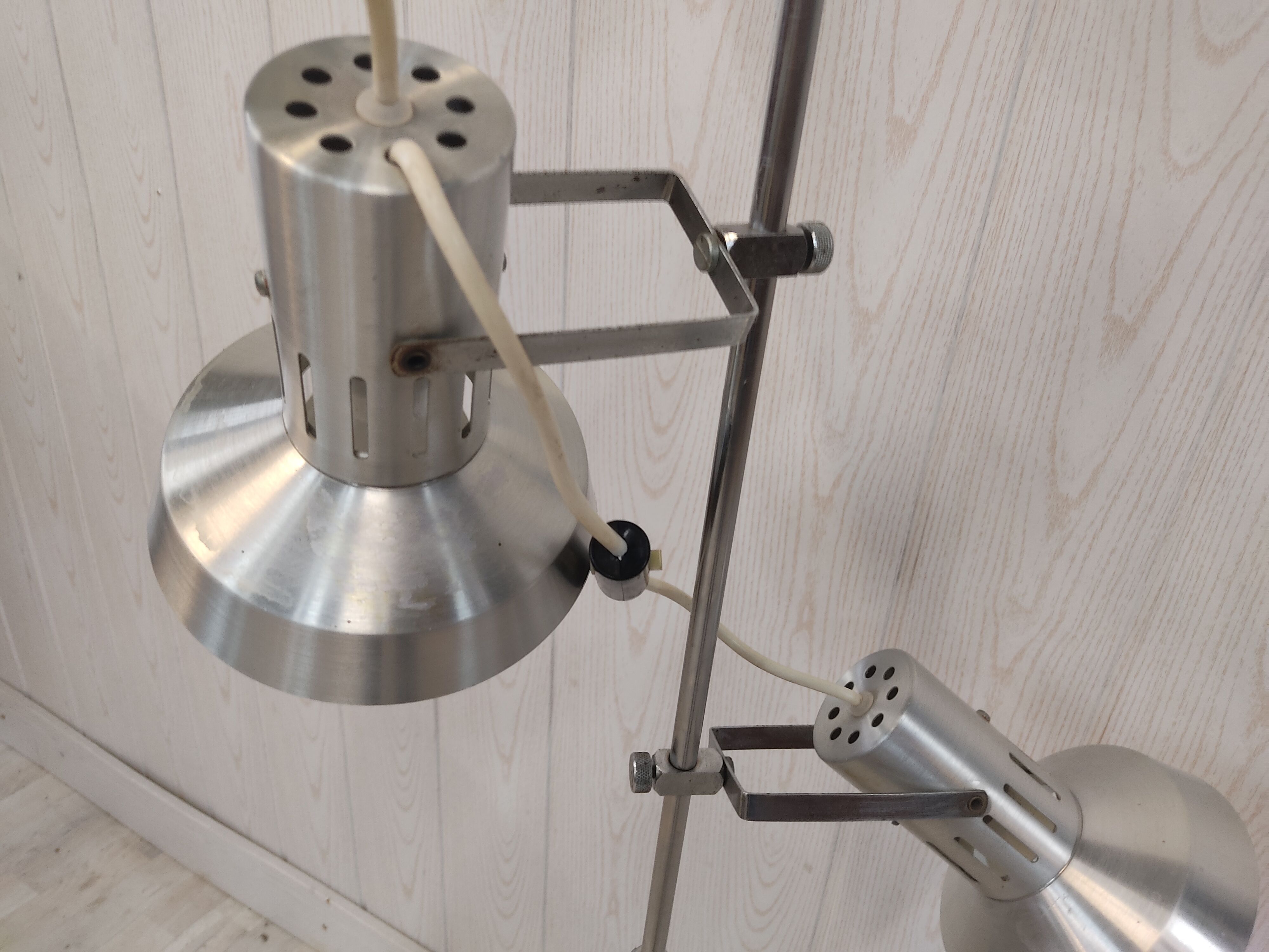 Floor lamp 3 spots vintage 70s chrome