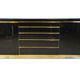 Brass and lacquer sideboard by Jean Claude Mahey, 1970s
