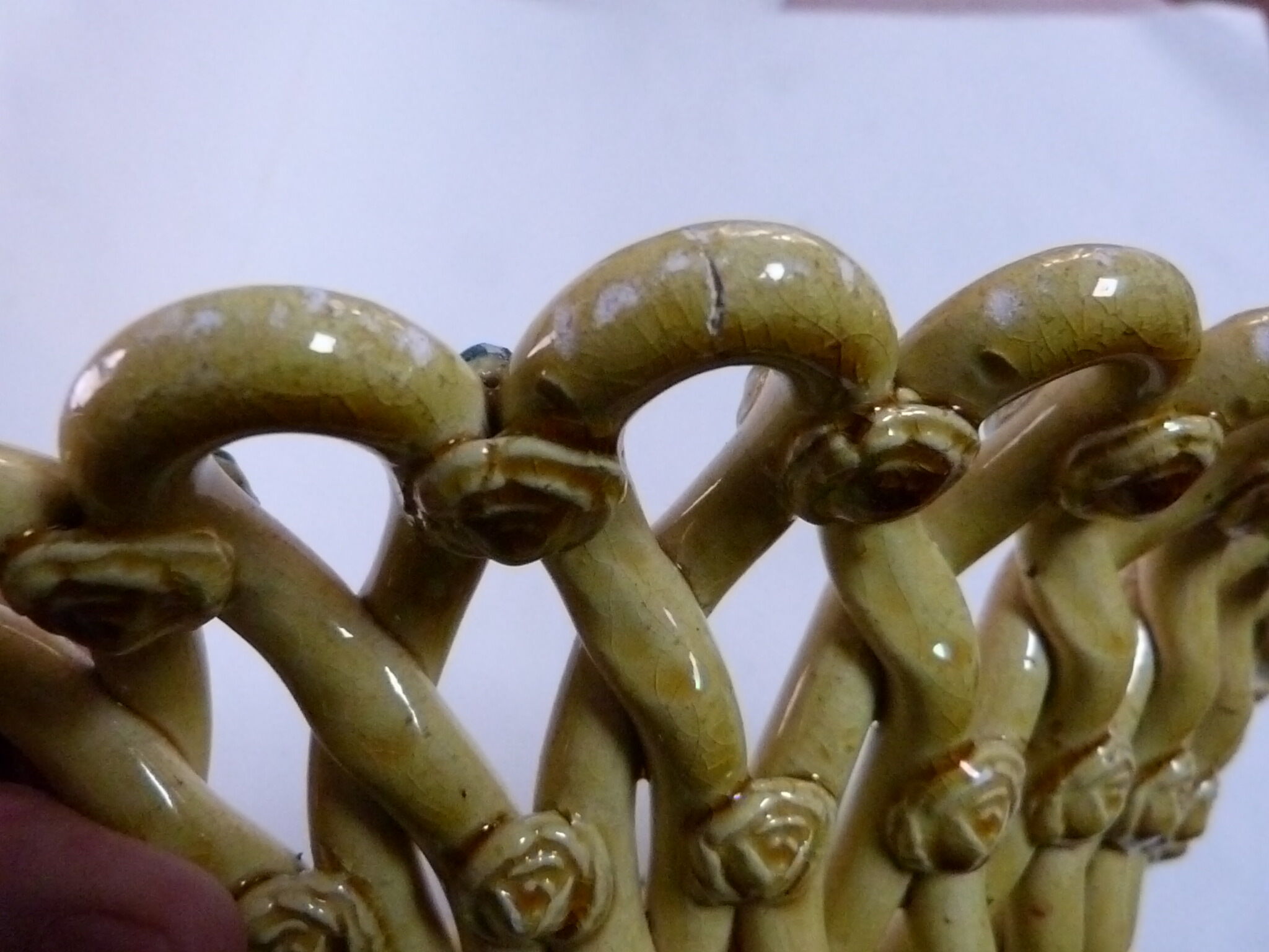 woven ceramic cup signed Foucard Jourdan Vallauris 1950