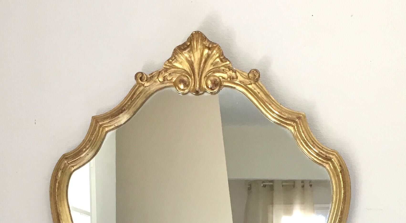 Baroque mirror in gilded wood – 63.5x45 cm - 70s.