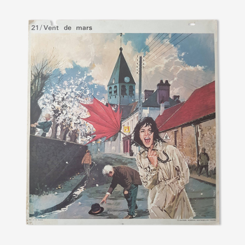Affiche scolaire Yves Thos numéros 20 & 21 vintage poster années 50/60