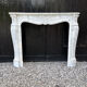 Louis XV style fireplace in Arabescato Carrara marble, circa 1880.
