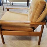 Two mid century armchairs vintage