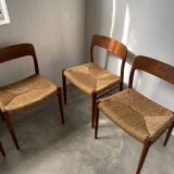 Model 75 straw chairs Niels O. Moller 1950