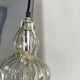 Pair of vintage glass pendant lights.
