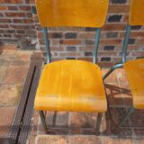 6 vintage school chairs