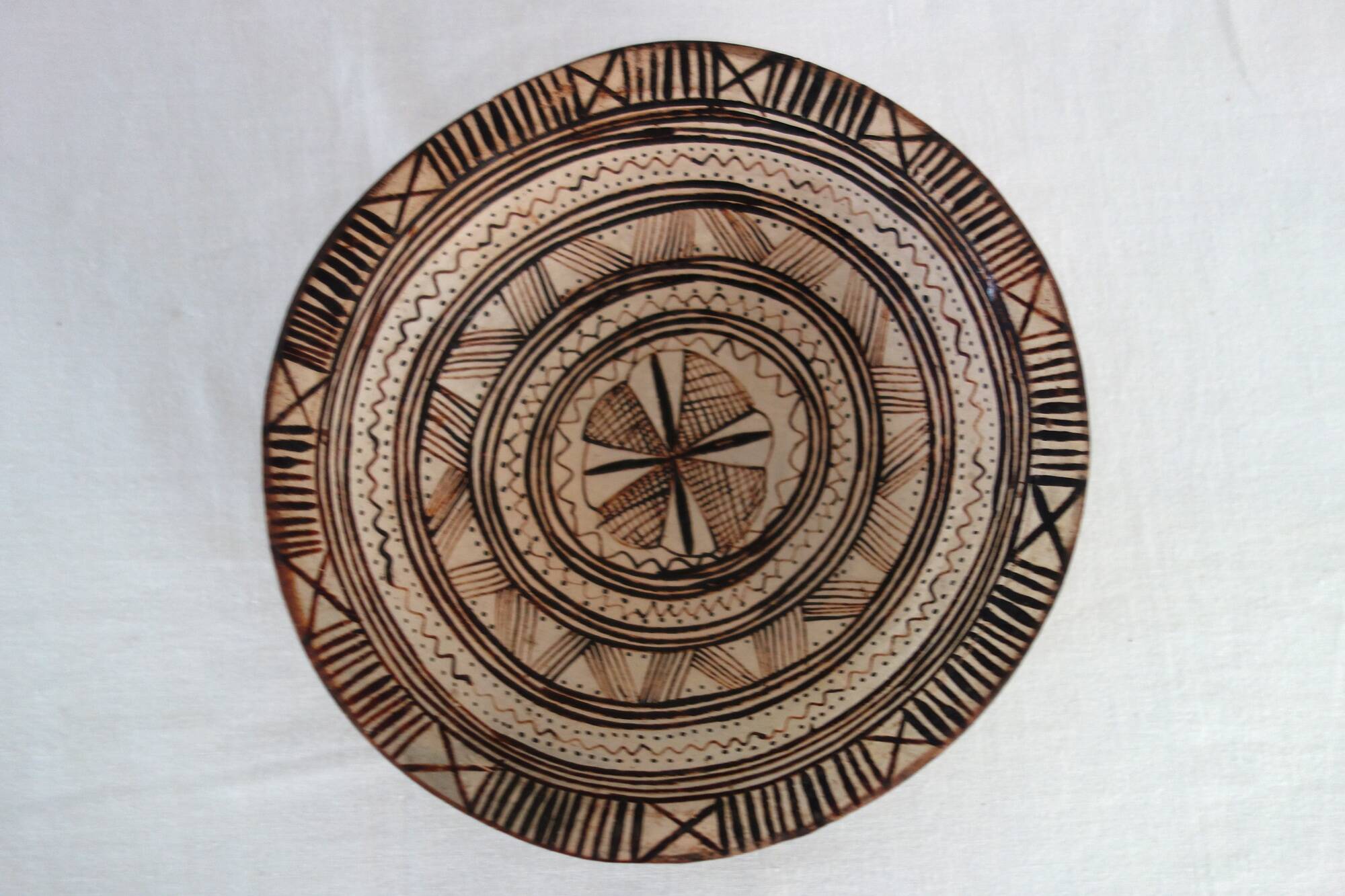 Old traditional pottery dish from the Rif, Morocco