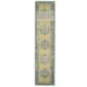 Vintage Turkish hand-knotted wool cotton yellow runner 78x340