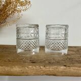 4 vintage whiskey glasses