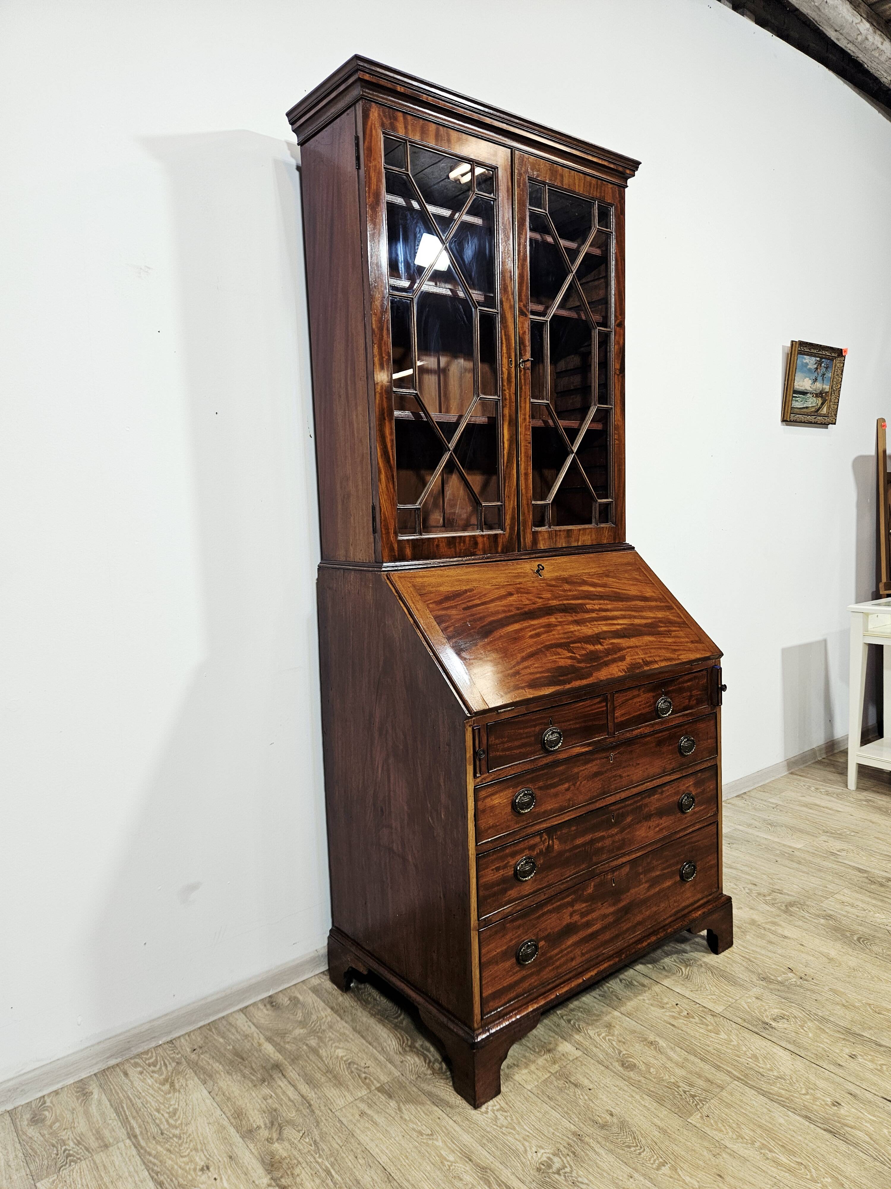 Unique Mahogany Secretary with Library – Victorian, 19th century