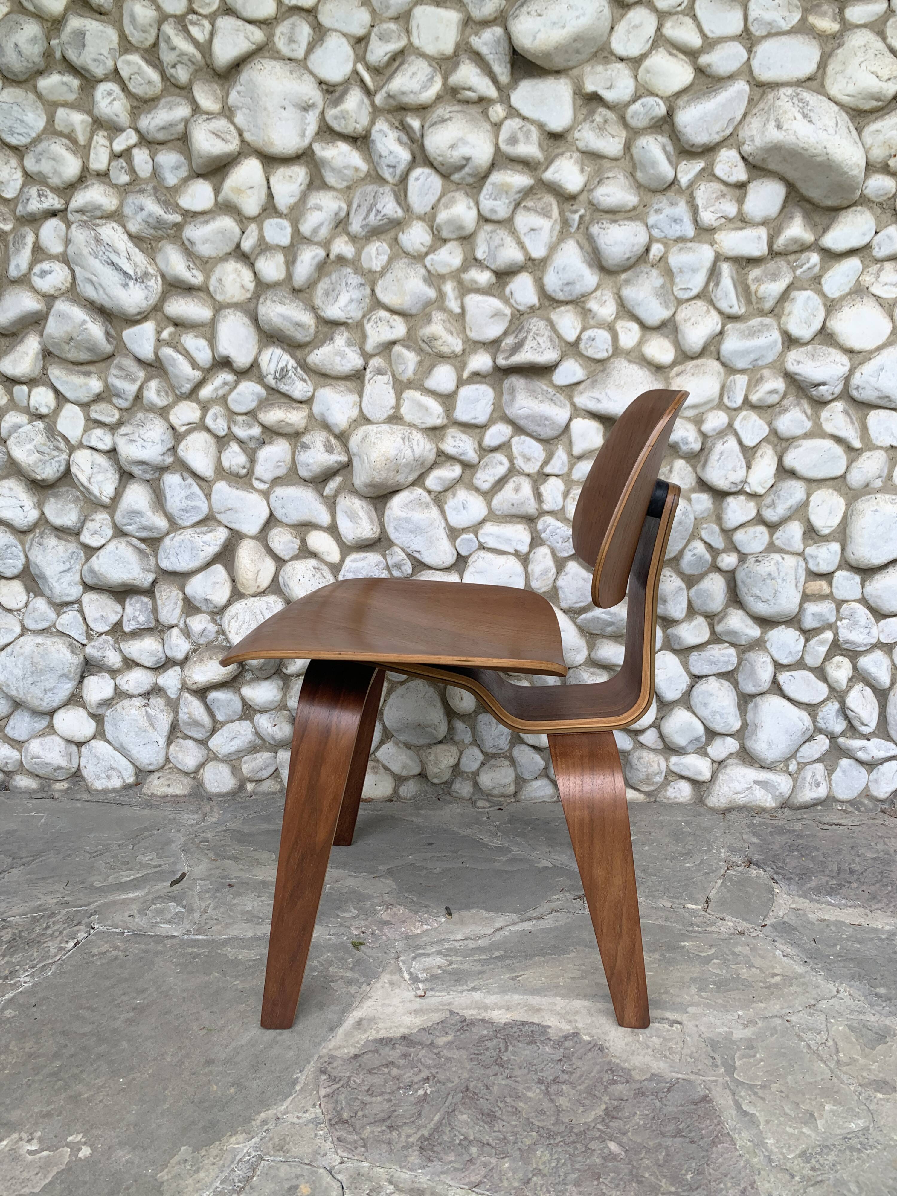 Charles & Ray Eames walnut DCW chair for Herman Miller 1950