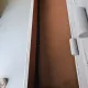 Vintage grey wood and rattan chest of drawers
