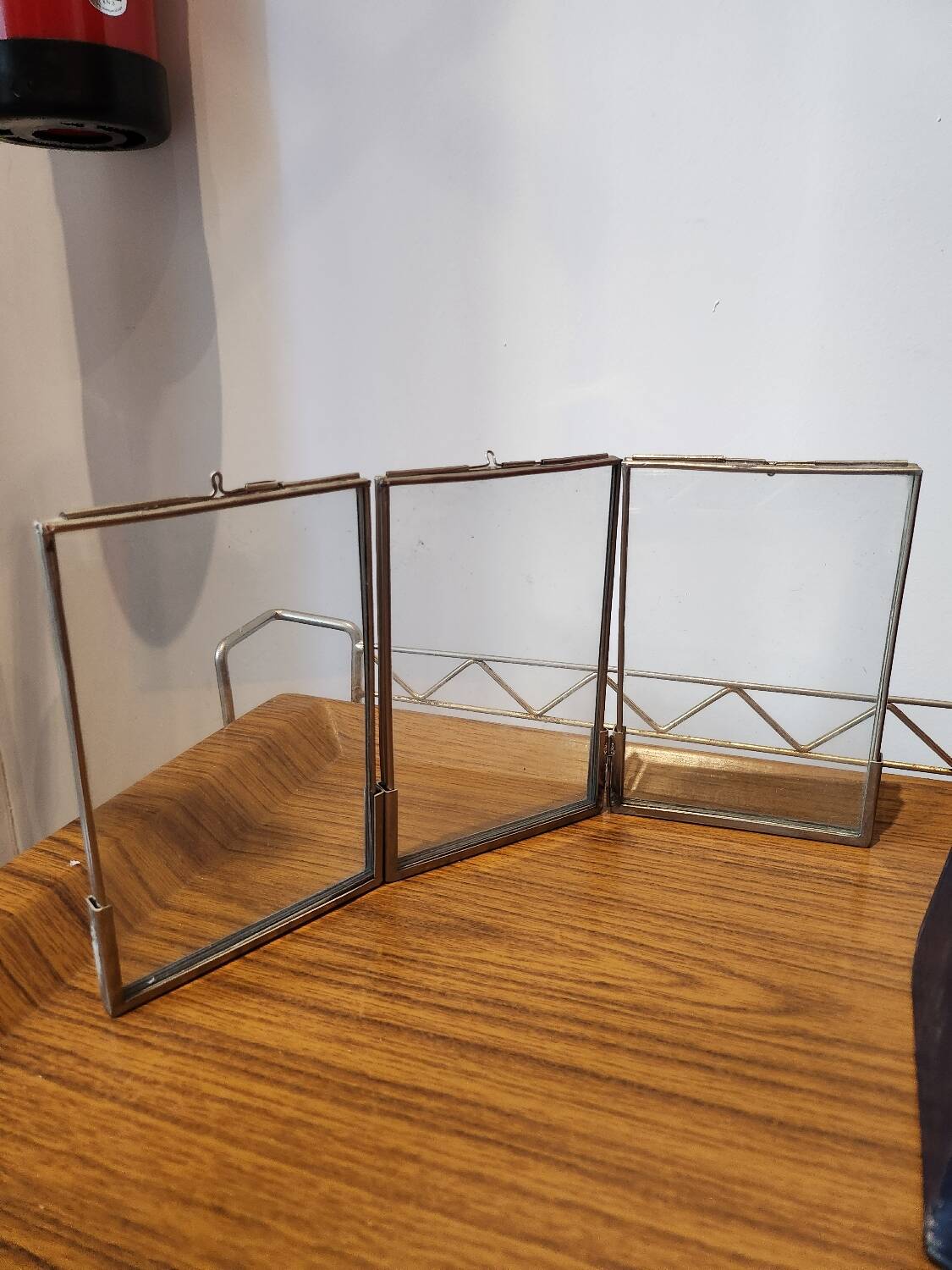 Vintage triptych photo doors