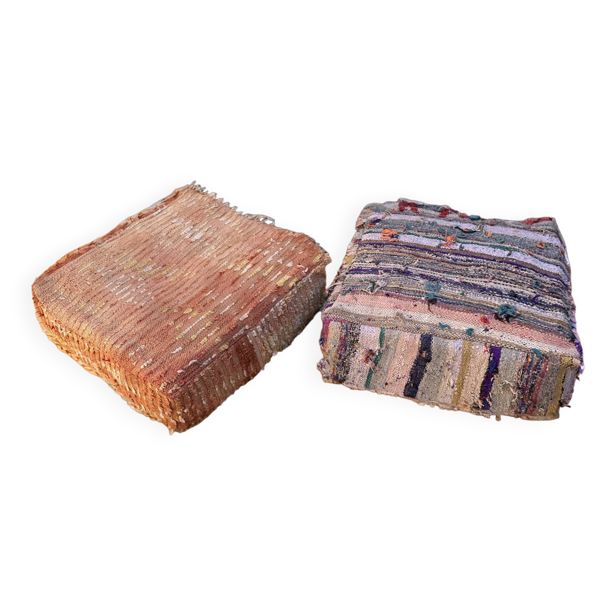 Pair of Moroccan poufs
