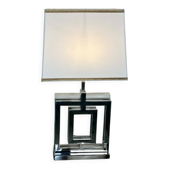 Art Deco lamp in chrome aluminium and altuglass from the 2000s.