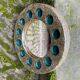 Round ceramic mirror signed IFO Denmark circa 1960