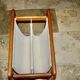 Danish teak and cotton magazine rack, 1950s