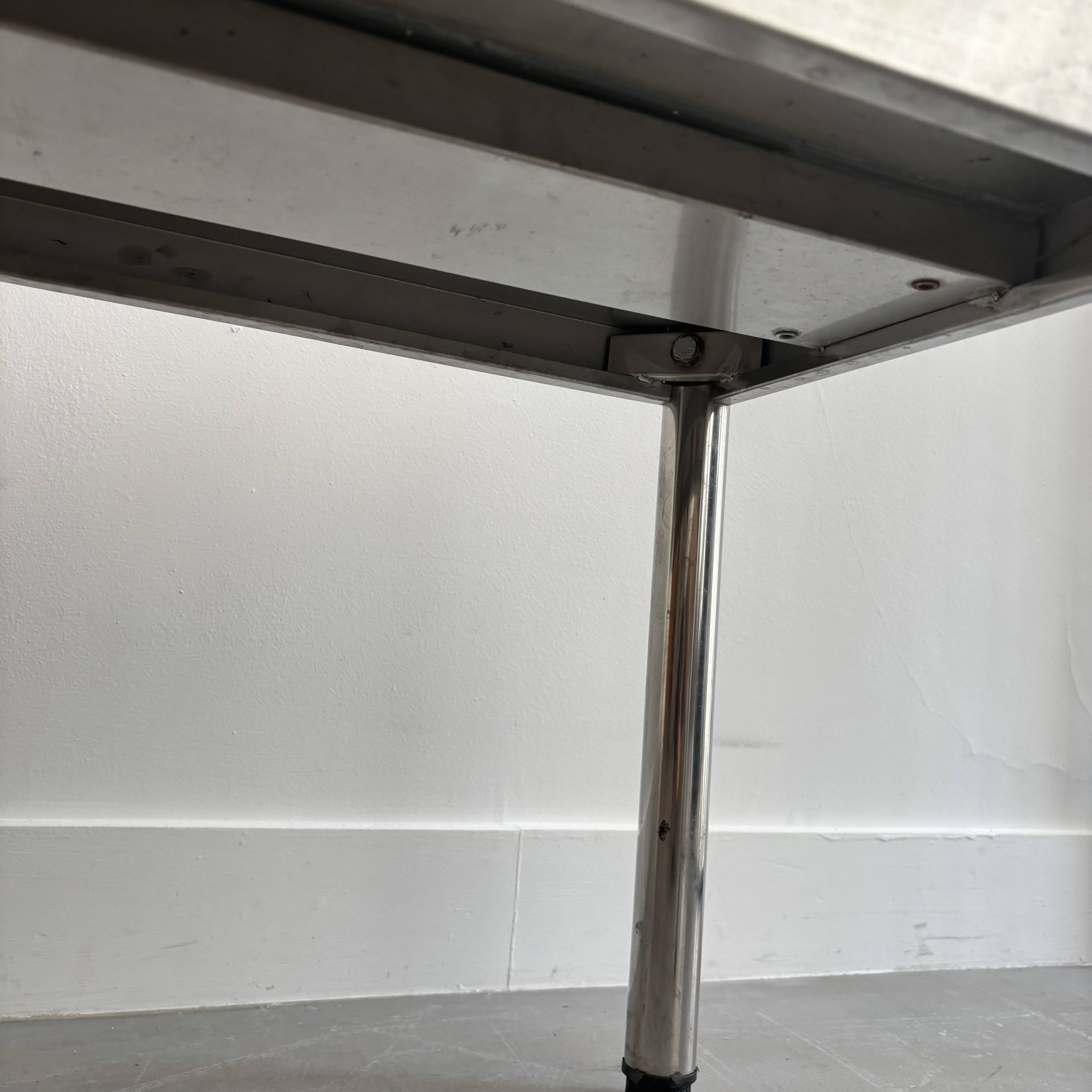 Vintage stainless steel bench