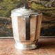 Service à café / thé, art déco en métal argenté et ébène