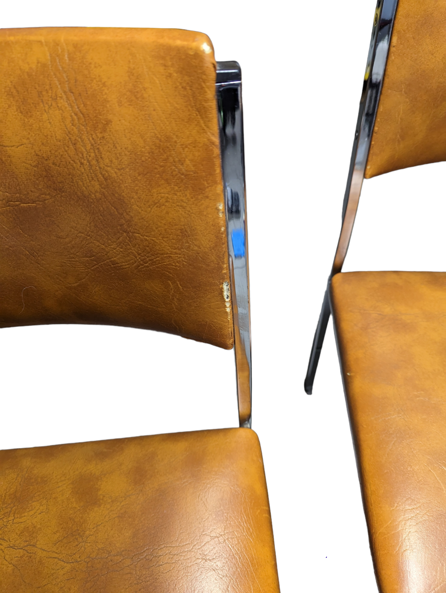 Pair of seventies chrome chairs