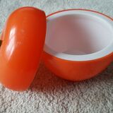 60's sixties vintage orange ice cream bucket