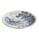 Small deep Gien earthenware plate with blue landscape motif D21.5