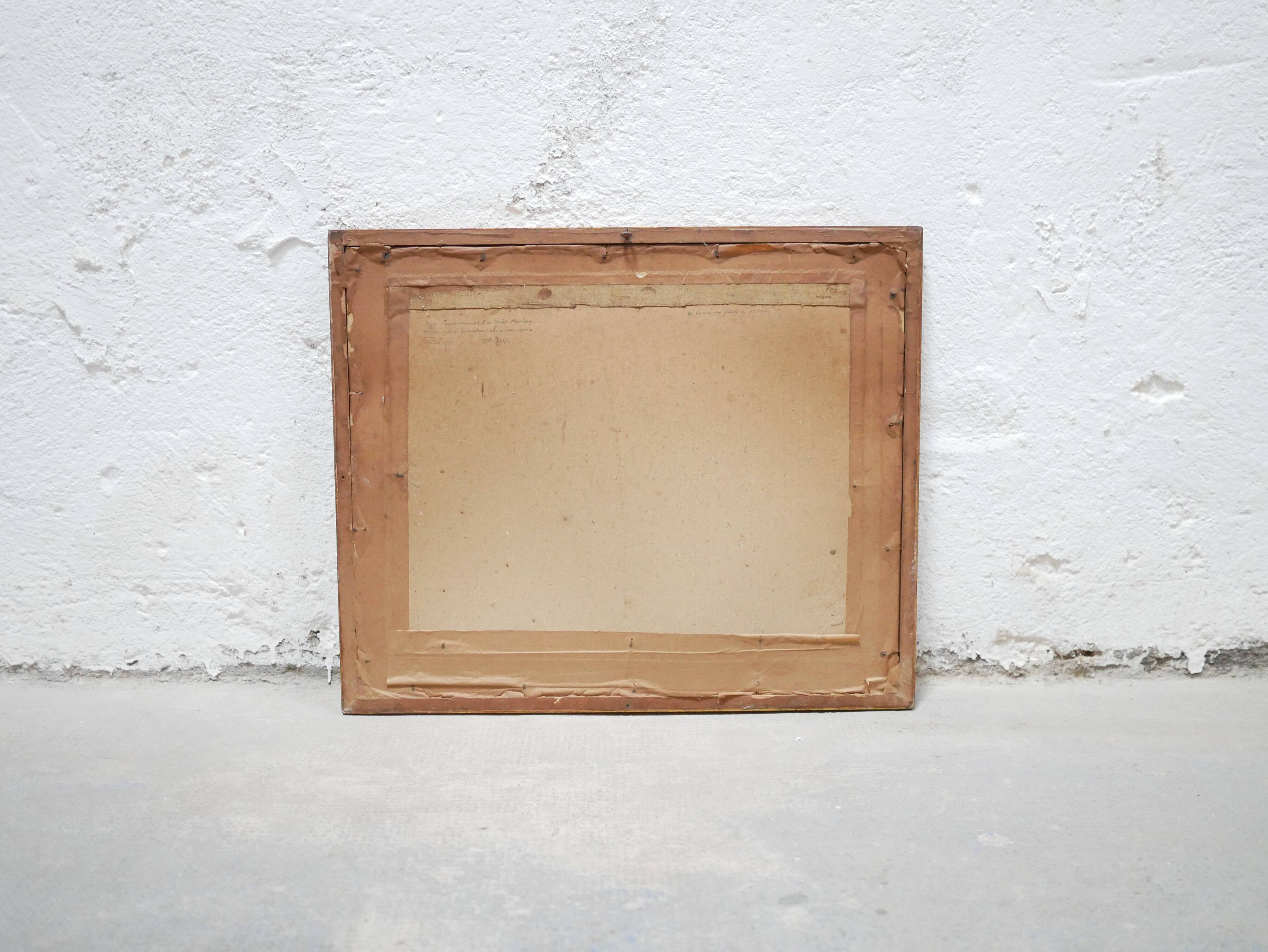 Old watercolor painting on paper signed F. Reys