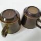 Vintage stackable stoneware coffee cup duo – Japan ceramics 1970