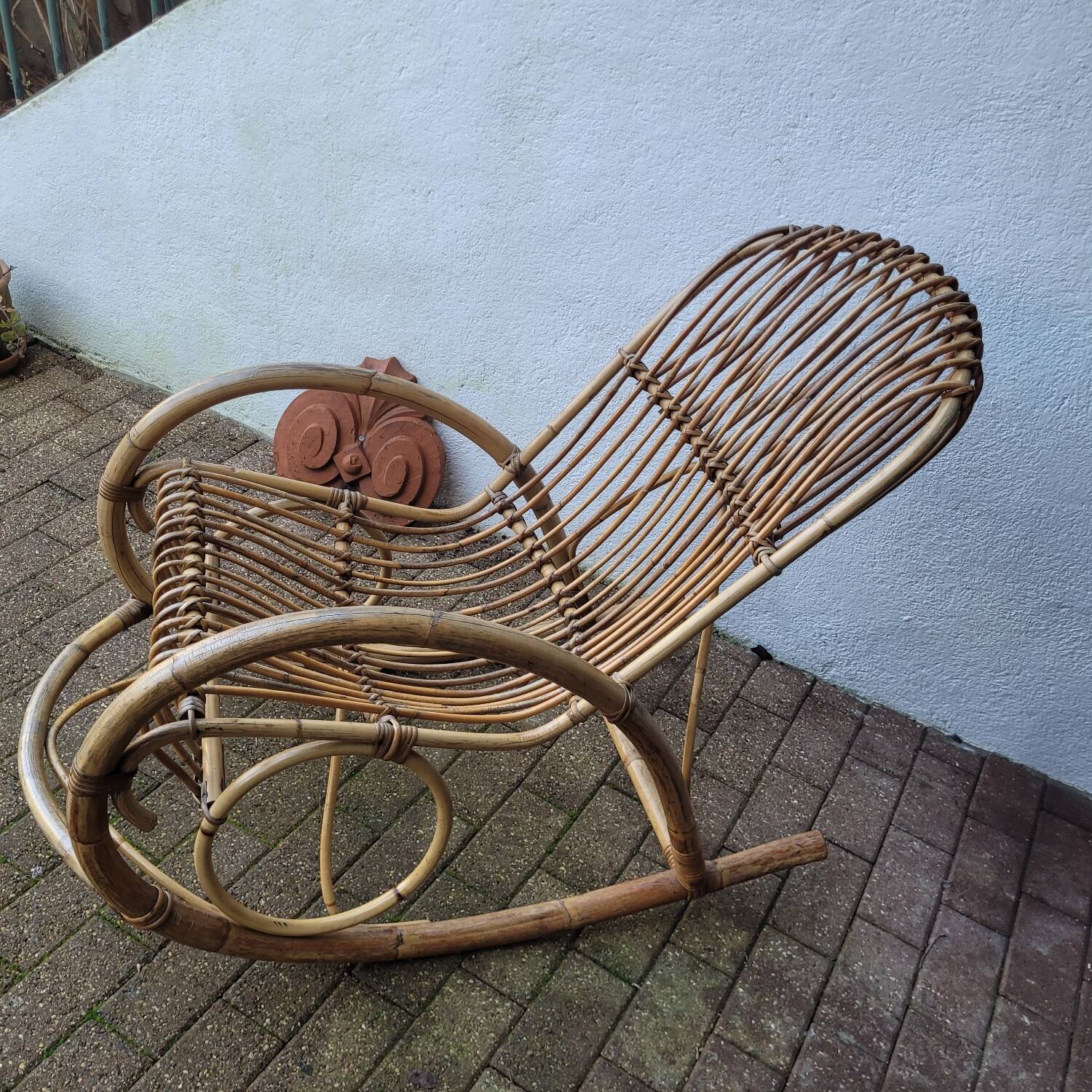 1960s Rattan Rocking Chair