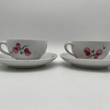 Limoges porcelain head to head coffee service with flower pattern