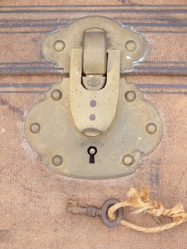 Old suitcase with compartment