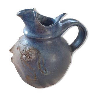 Pitcher in enamelled sandstone and matte