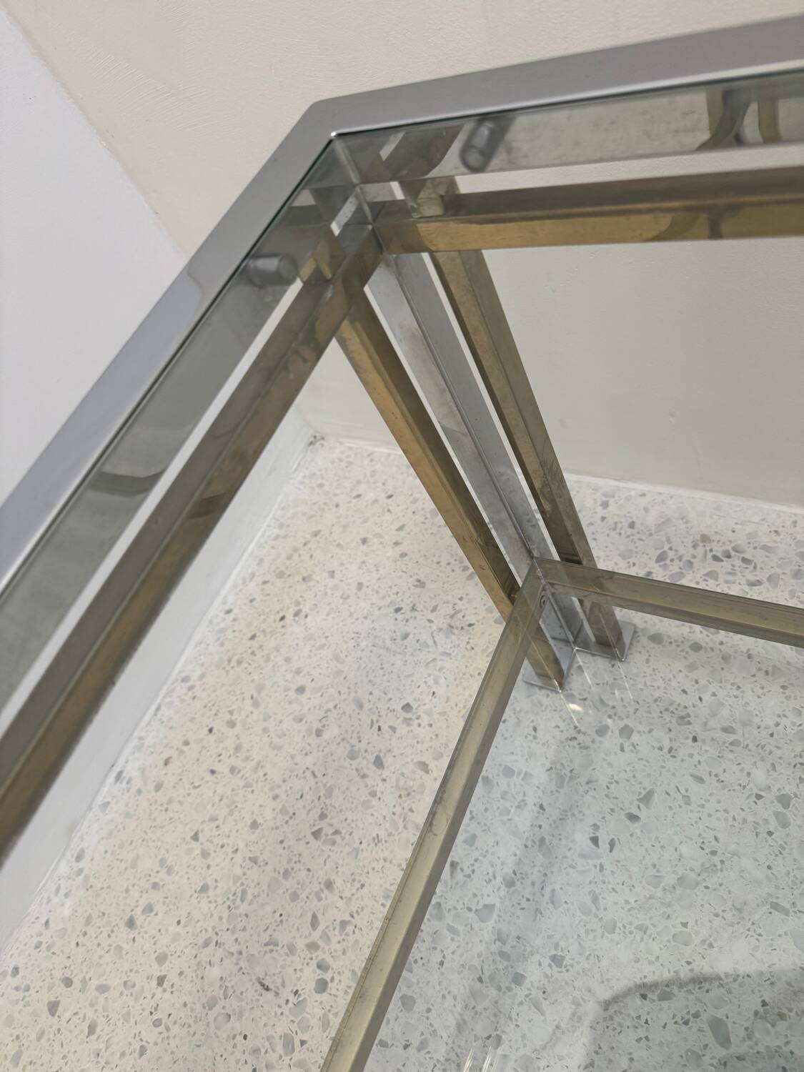 Belgo Chrome coffee table, 1970s