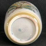 Vietnam vase of pansue shape in enamelled sandstone of bien hoa celadon flora early xx