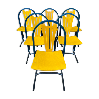 Set of 6 vintage chairs design lounge by Baumann, 1980-90s