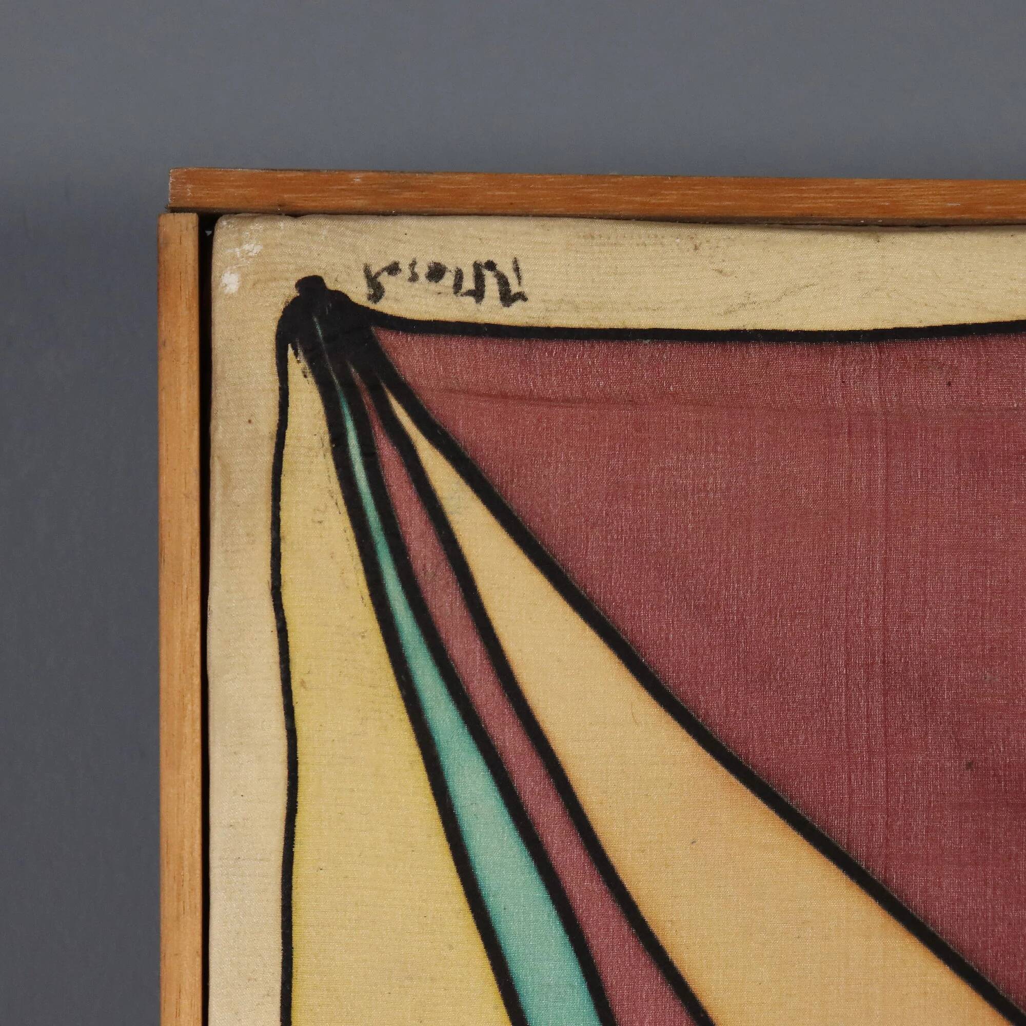 Contemporary painting signed by Maria Mesch, oil on canvas, 1998.