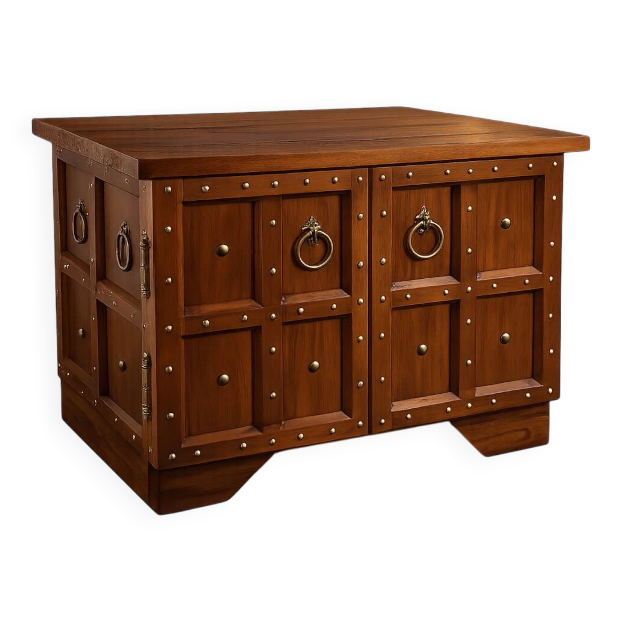 Traditional studded TV cabinet, inspired by heroic fantasy.