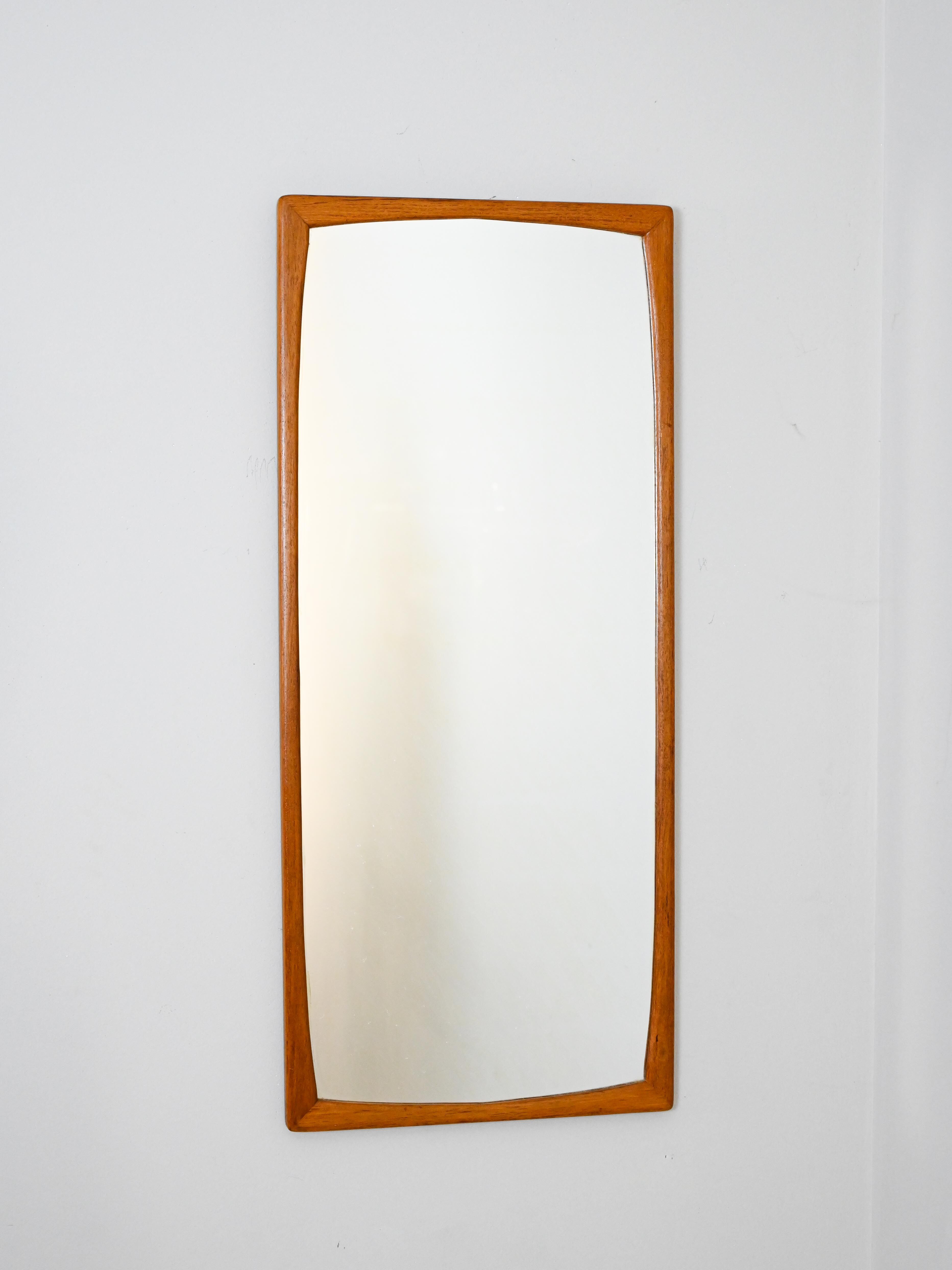 Mirror with teak frame