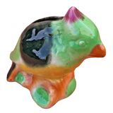 Polychrome ceramic parrot shape