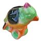 Polychrome ceramic parrot shape