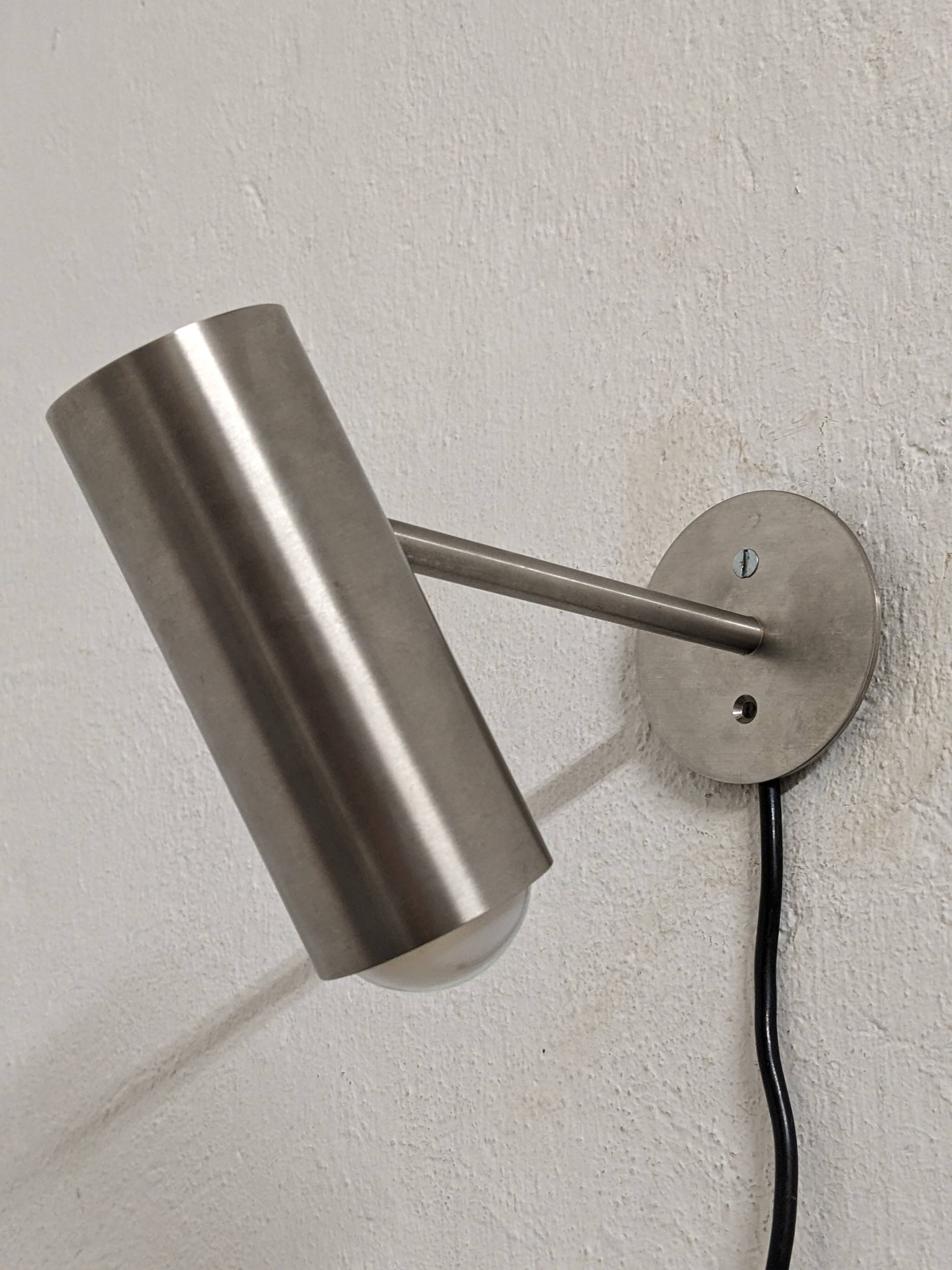 Stainless steel spotlight, 60s-70s