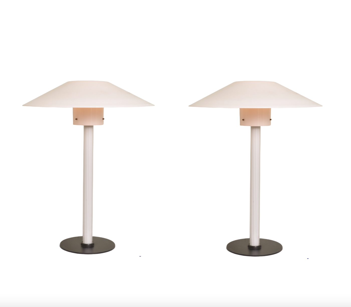 Cini Boeri, 2 Pink glass "Chiara" Table Lamp, Venini Murano, Italy, 1984