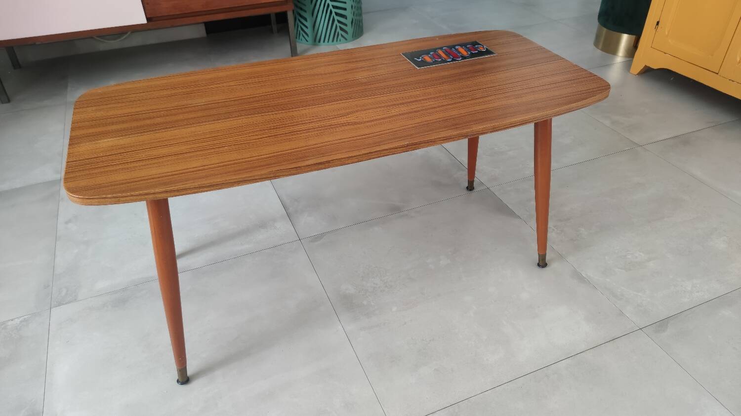 Melamine and ceramic coffee table, 1960