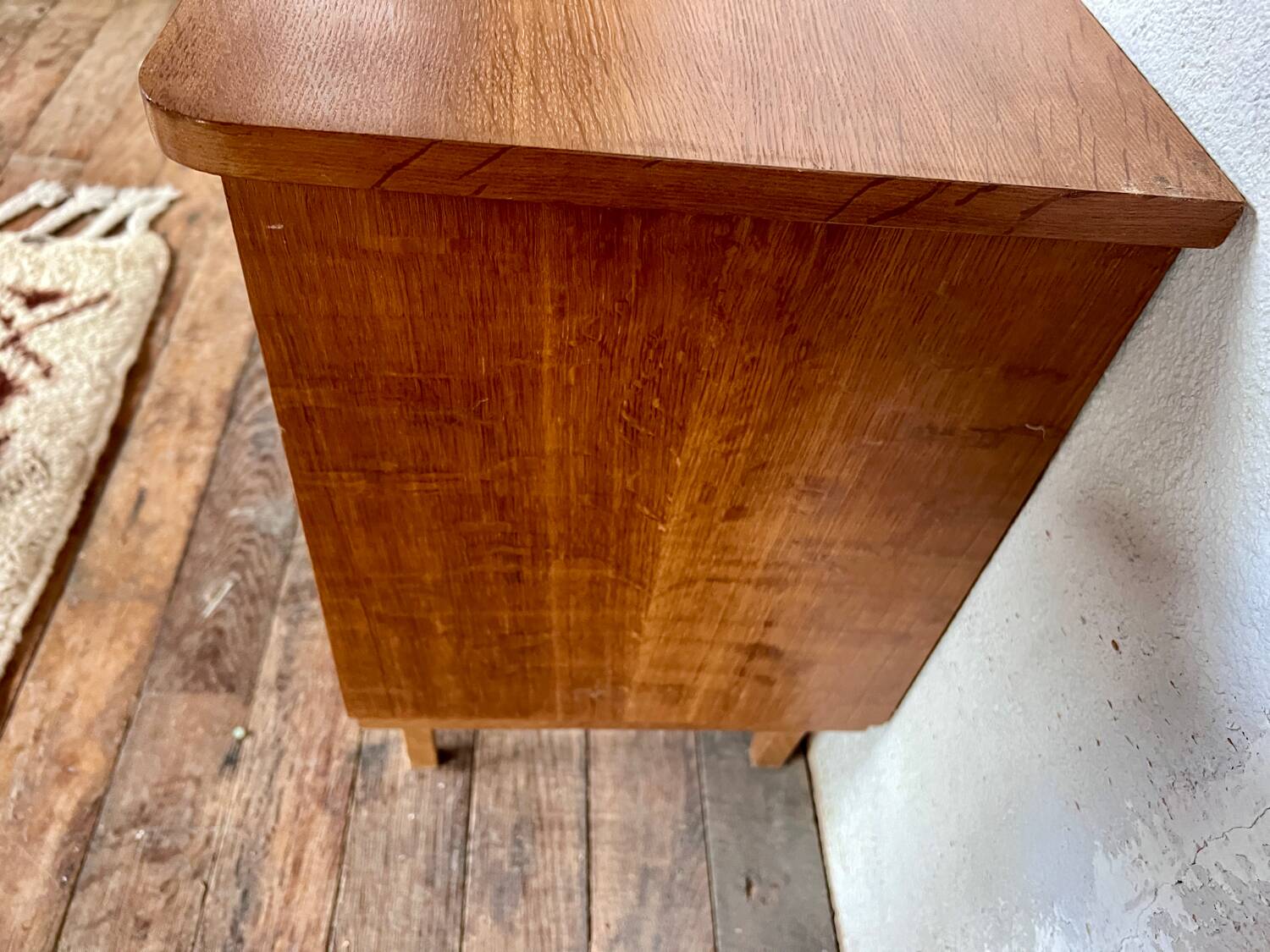Pair of vintage oak bedside tables, 1960s