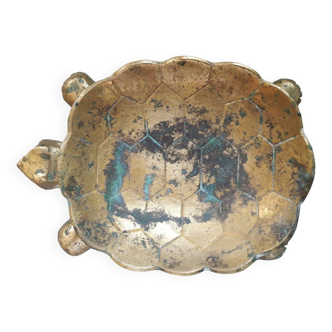 Vintage brass pocket tray in the shape of a turtle