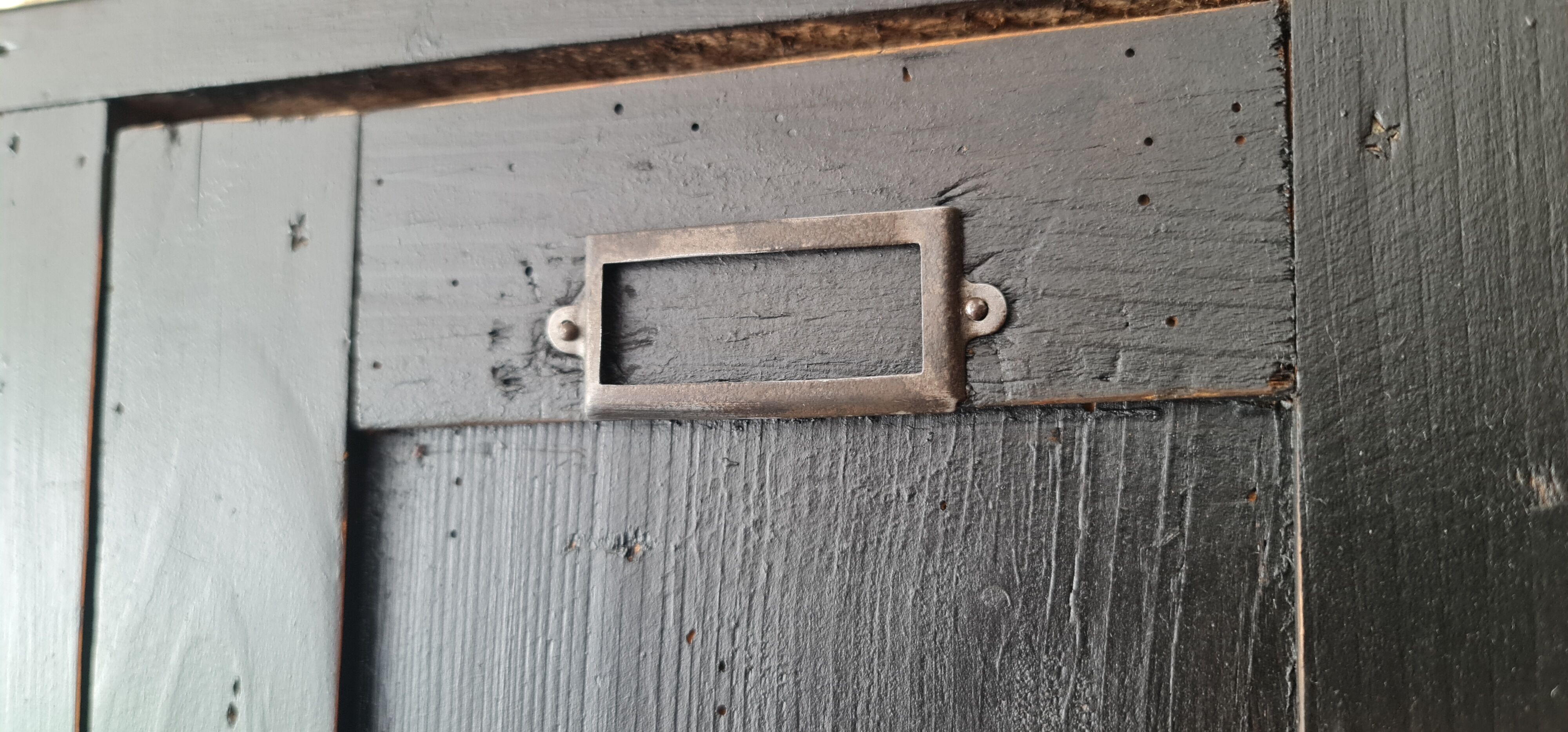 Old wooden factory cloakroom double door industrial furniture