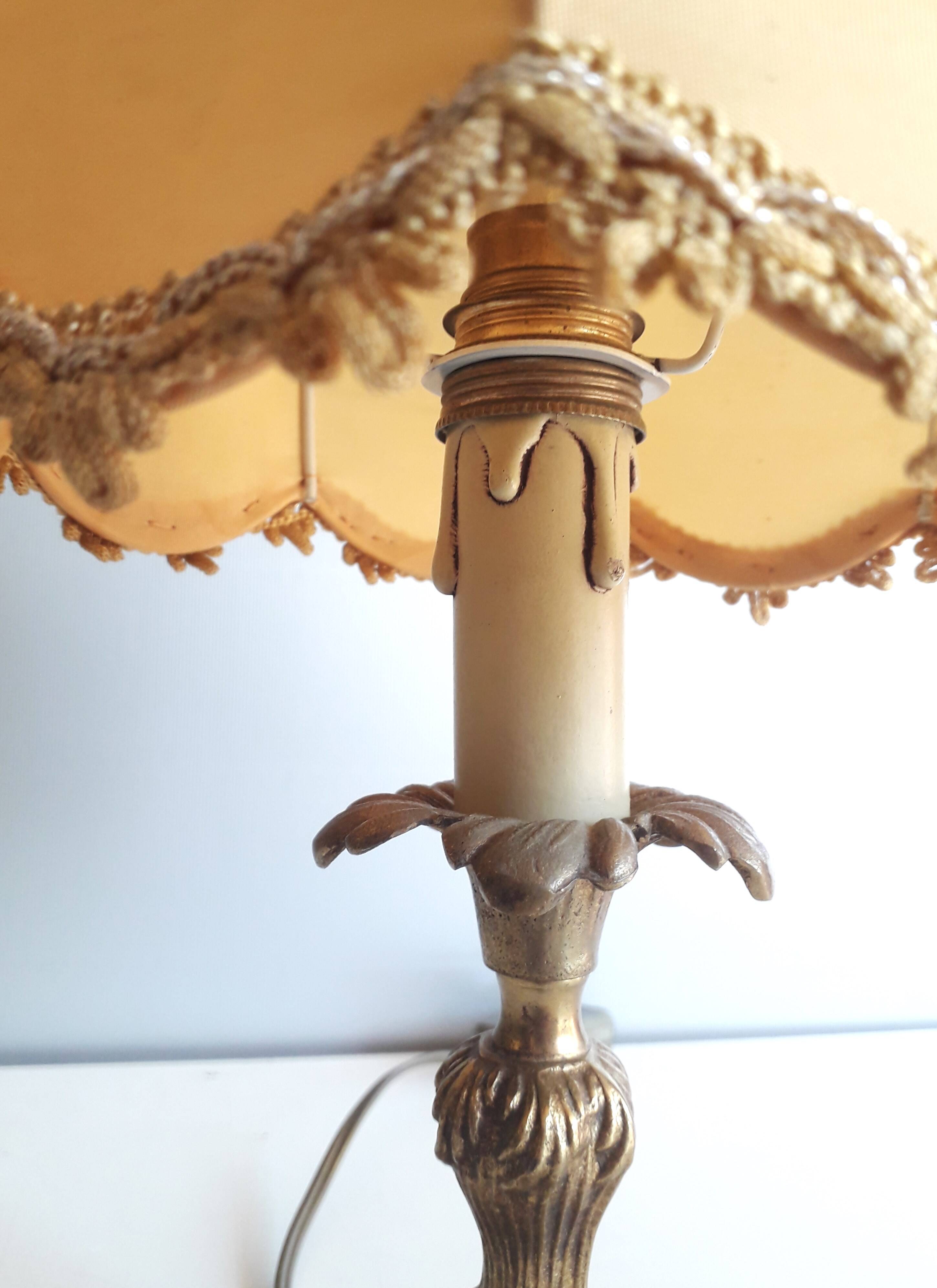 Paire de lampes de chevet/ à poser - bronze doré