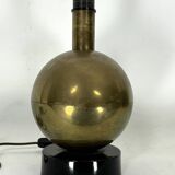 Vintage Brass sphere table lamp. Italy 1970s