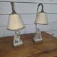 Pair of Louis XVI style bedside lamps, late 19th century